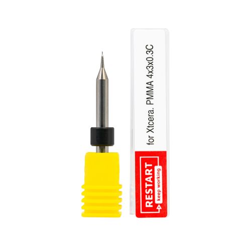 Фреза для PMMA 0,3мм, L=3мм, коническая (цанга 4мм) C фото