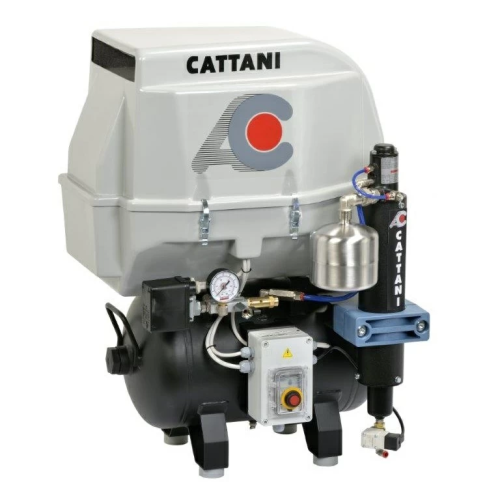Cattani безмасляный 30-160 для 2 стоматологических установок, с осушителем, 1-фазный (в пластиковом кожухе) фото