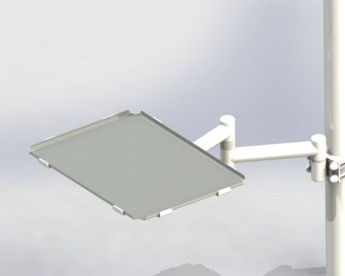 Столик инструментальный DS-Tab-30-2 (нерж сталь / стекло) фото
