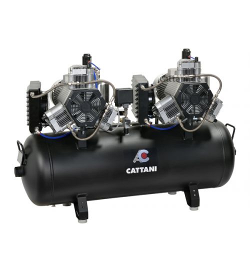 Компрессор Cattani на 7 установок, тандем 2 мотора, с 2 осушителями фото