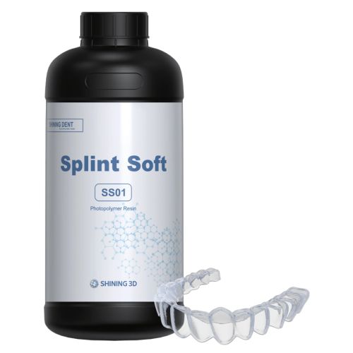 Фотополимер Shining 3D Splint Soft (SS01), цвет – прозрачный, 1 кг фото