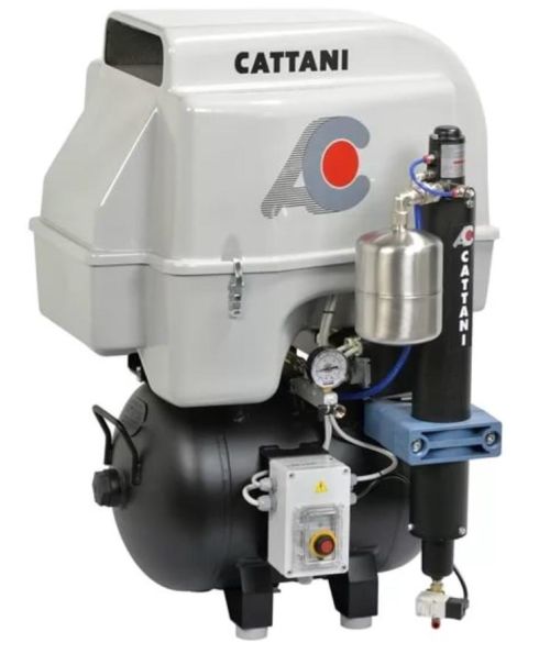 Компрессор Cattani безмасляный 45-238 для 4 установок, с осушителем, 1-фазный (в пластиковом кожухе) фото