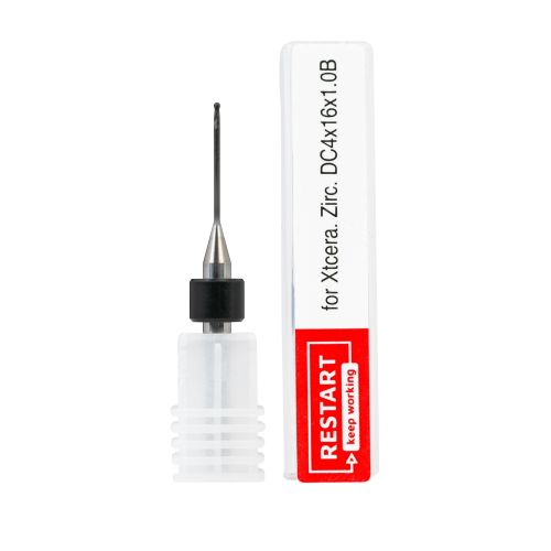 Фреза для диоксида циркония 1мм, L=16мм, сферическая (цанга 4мм), DC B фото